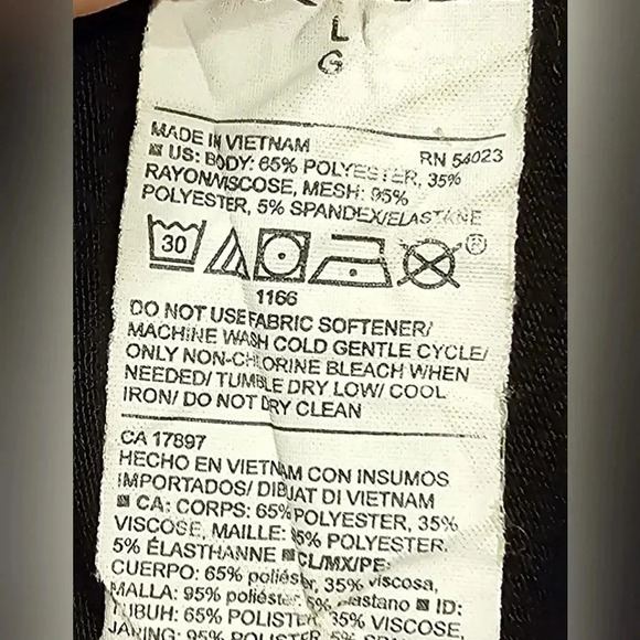 Old Navy, Size L, Black Relaxed Mesh-Back Fly-Away Tank - Picture 5 of 7